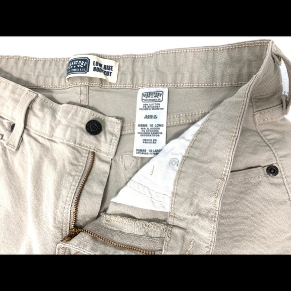 Women’s Levi’s Khaki Jeans Size Misses 10 Long Levi’s Signature Low Rise Bootcut - Picture 2 of 9